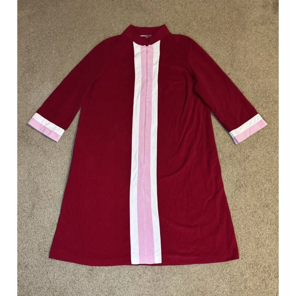 Vtg VANITY Womens House Pajama Dress Robe Gothic Medieval Pockets Comfort XL